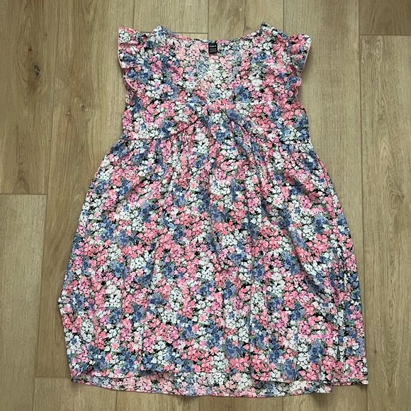 SHEIN Floral Dress - Pink, Blue, and White Sz L - Picture 1 of 3